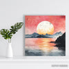 Serene Sunset Mountain Lake Art - View 5