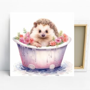 Hedgehog Bathtub Art