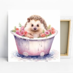 Hedgehog Bathtub Art