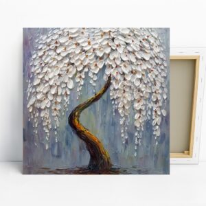 White Blossom Tree Art