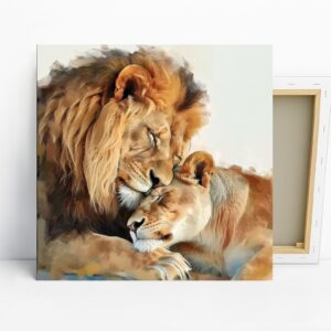 Lion Embrace Art