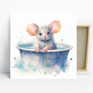 Mouse Bath Time Art