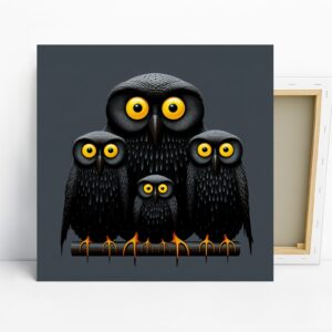 Owl Family Art