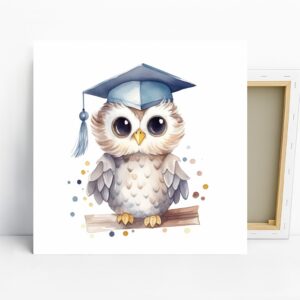 Owl Graduation Art