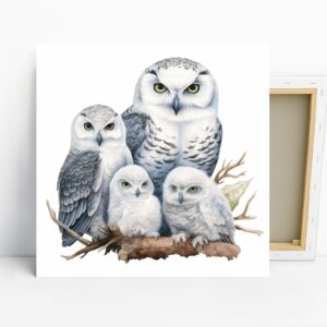 Owl Family Art
