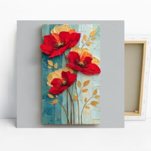 Vibrant Red Poppies Art