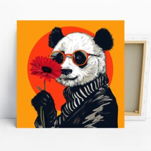 Panda Flower Art