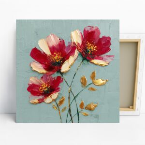 Red Floral Art