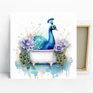 Peacock Bath Art