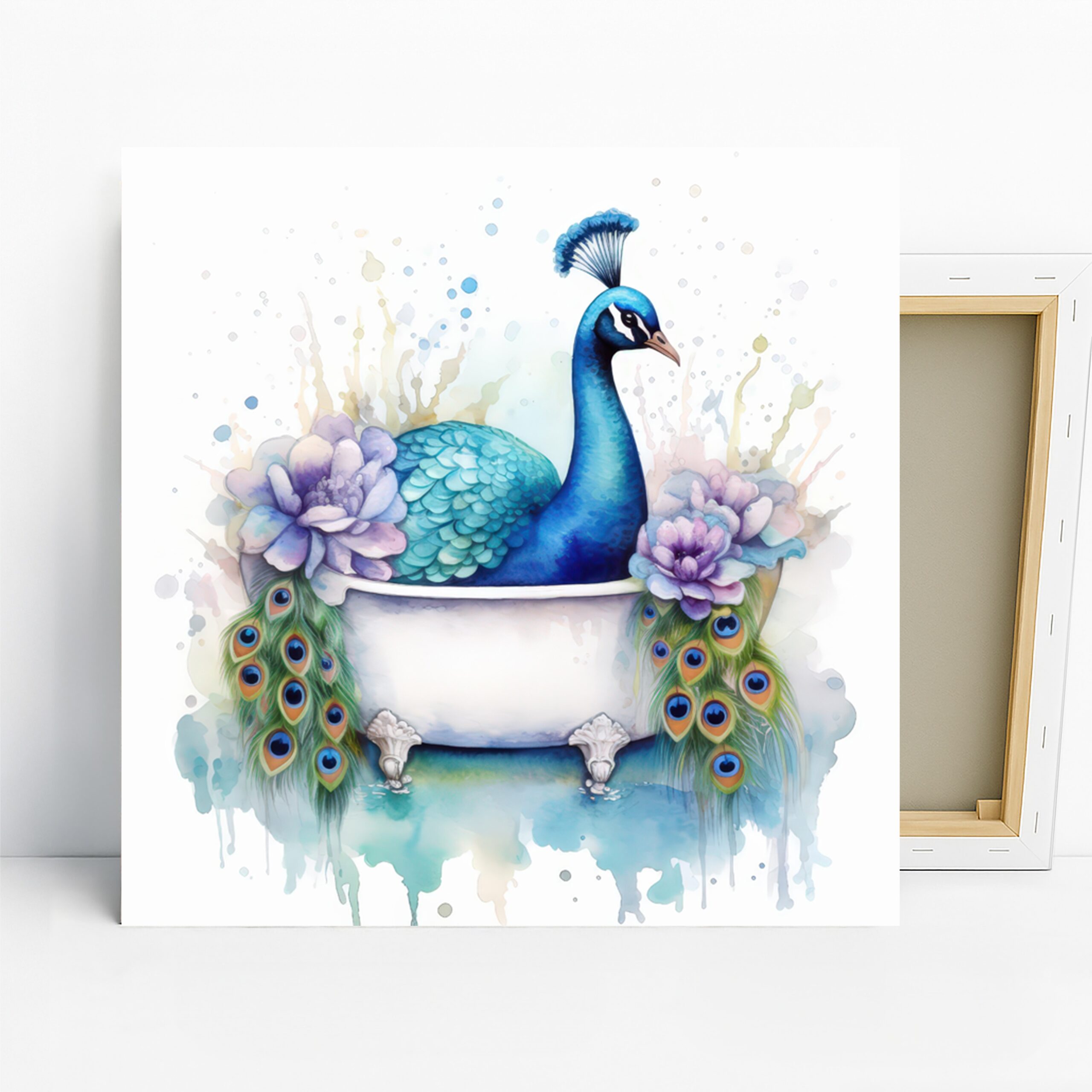 1.jpg Peacock Bath Art
