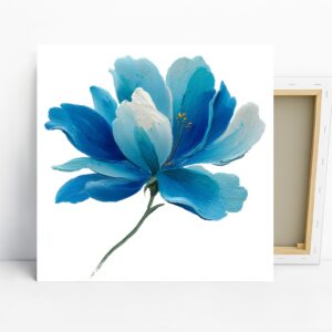 Blue Peony Bloom Art