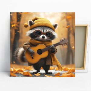 Raccoon Guitar Art