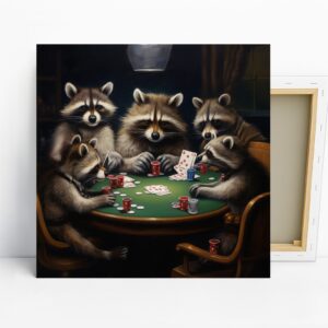 Raccoon Poker Art