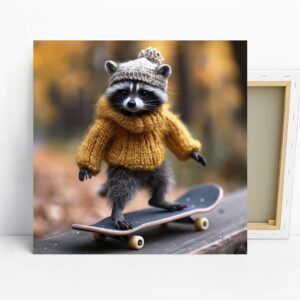 Raccoon Skater Art