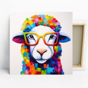 Sheep Reading Glasses Art