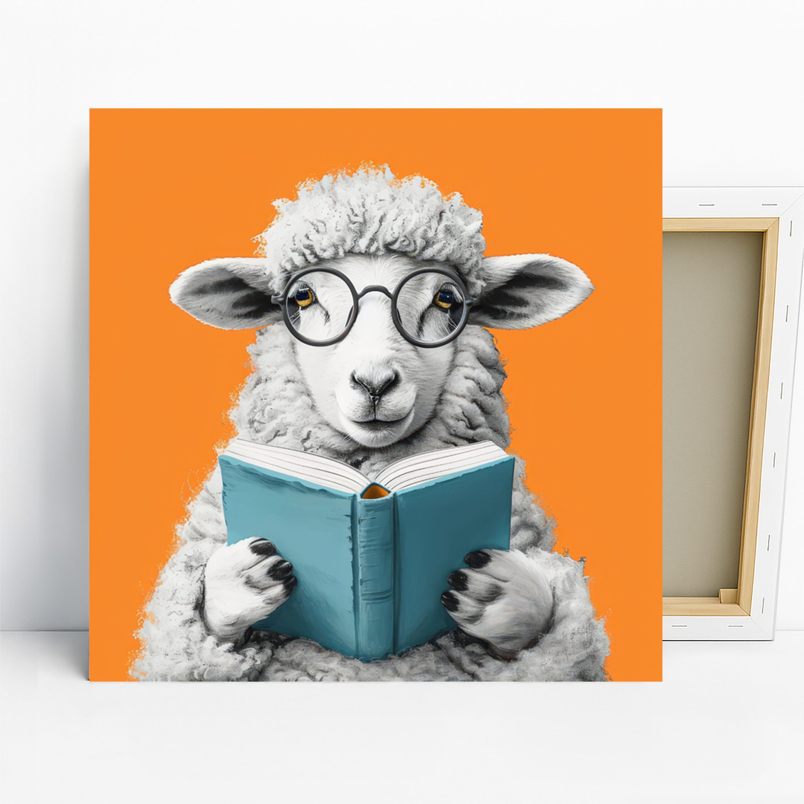 1.jpg Sheep Reading Art