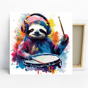 Sloth Drummer Art