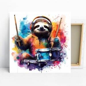 Sloth Drummer Art