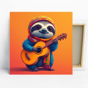 Sloth Jamming Out Art