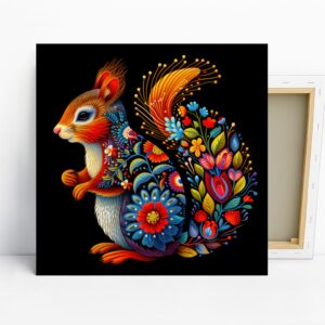 Squirrel Floral Art