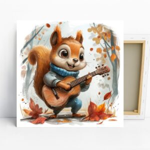 Squirrel Guitar Art