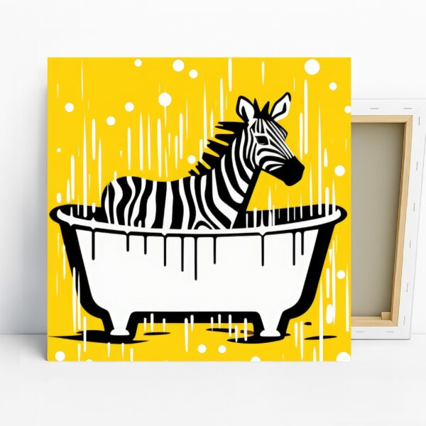 Zebra Bathtime Splash Art