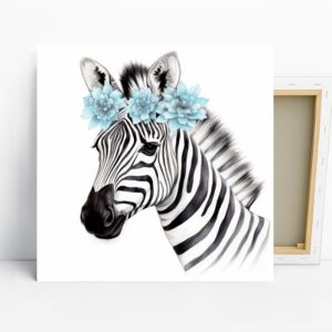 Floral Zebra Art