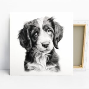 Border Collie Puppy Art