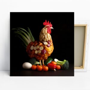 Rooster Vegetable Art