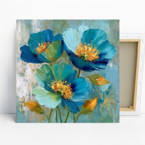 Blue Floral Breeze Art