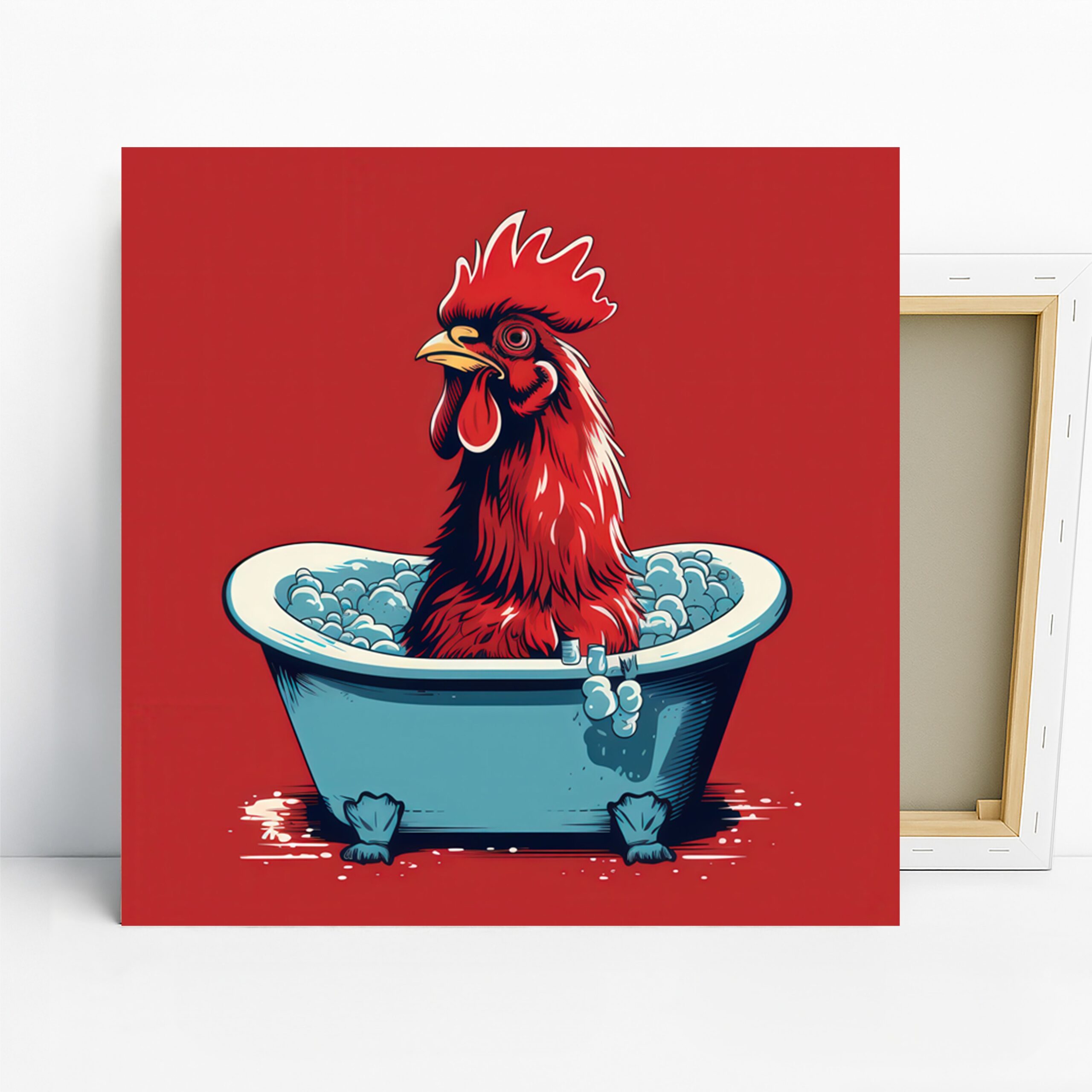 1.jpg Rooster Bath Time Art