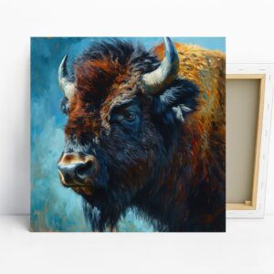 Bison Portrait Art