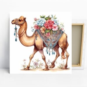 Camel Floral Caravan Art
