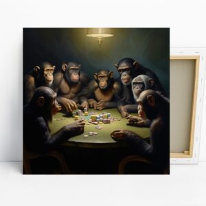 Chimpanzee Poker Night Art