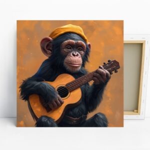 Chimpanzee Guitar Art
