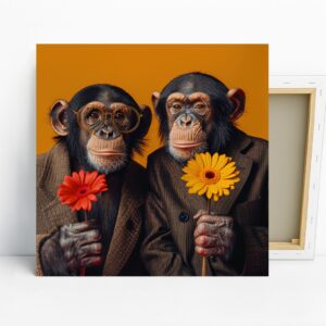Chimpanzee Duo Art