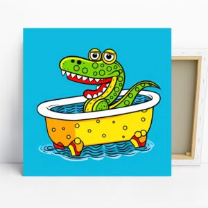 Crocodile Bath Art