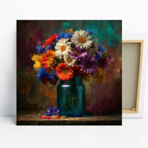 Daisy Jar Art