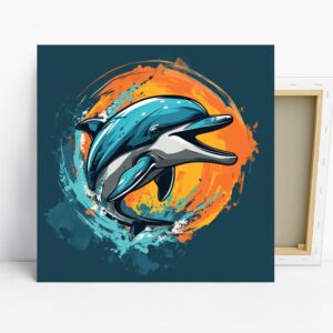 Dolphin Art Poster or Canvas
