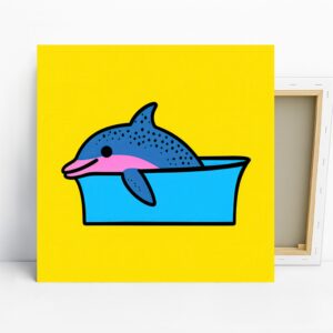 Dolphin Splash Fun Art