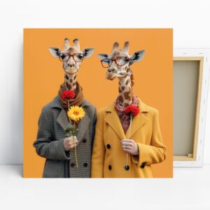 Giraffe Couple Art