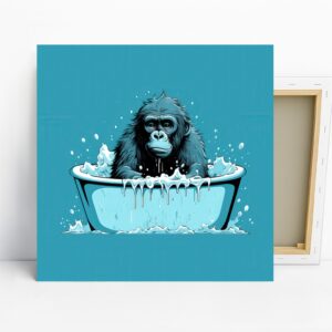Gorilla Bath Time Art