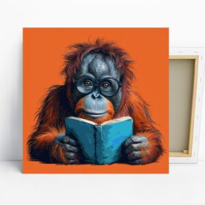 Orangutan Reading Art