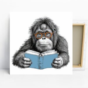 Orangutan Reading Art
