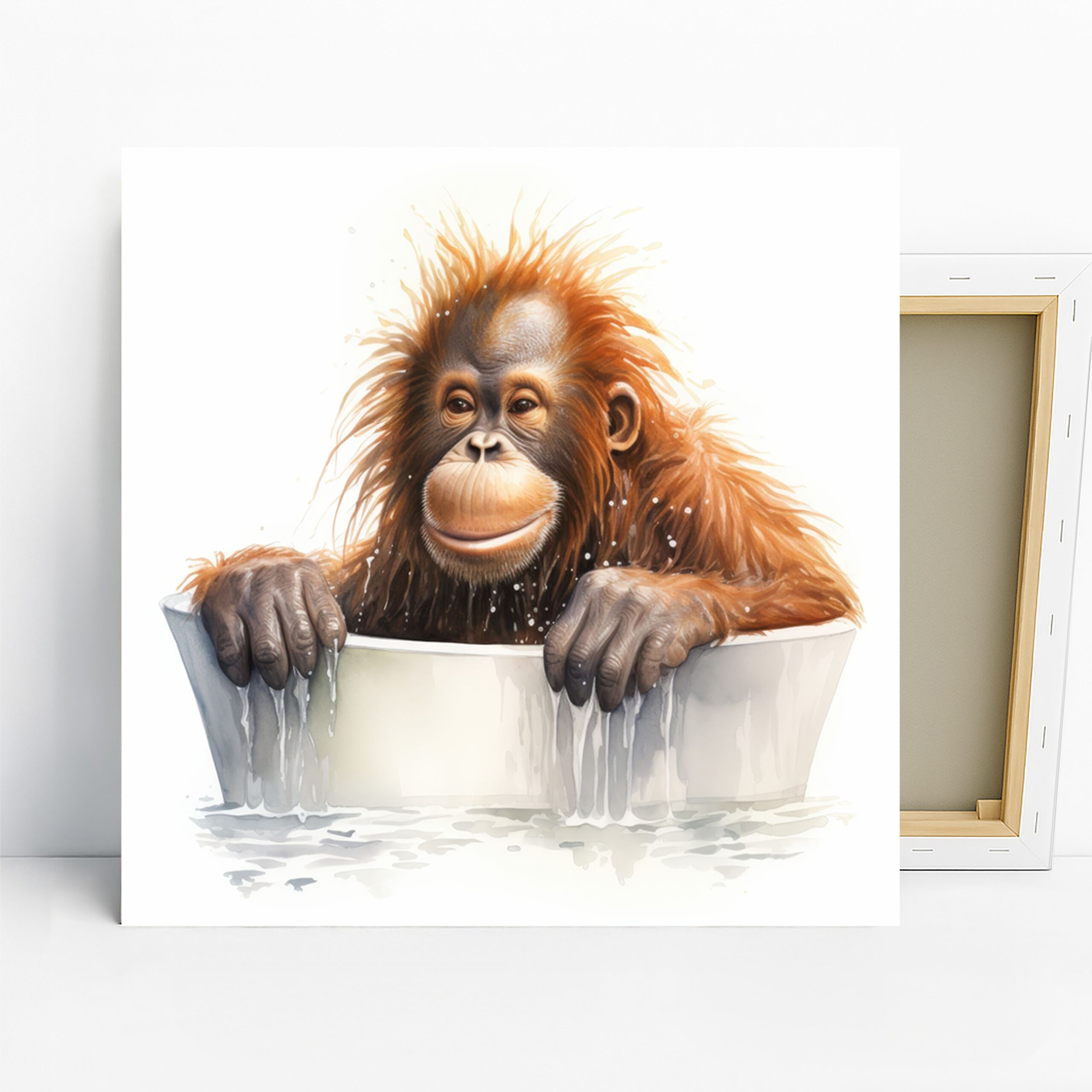1.jpg Orangutan Bath Time Art
