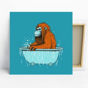 Orangutan Bathtime Art