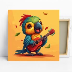 Parrot Guitarist Art