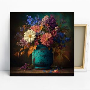 Vintage Vase Floral Art