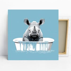 Rhino Bathtime Fun Art