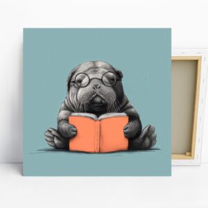 Walrus Reading Art